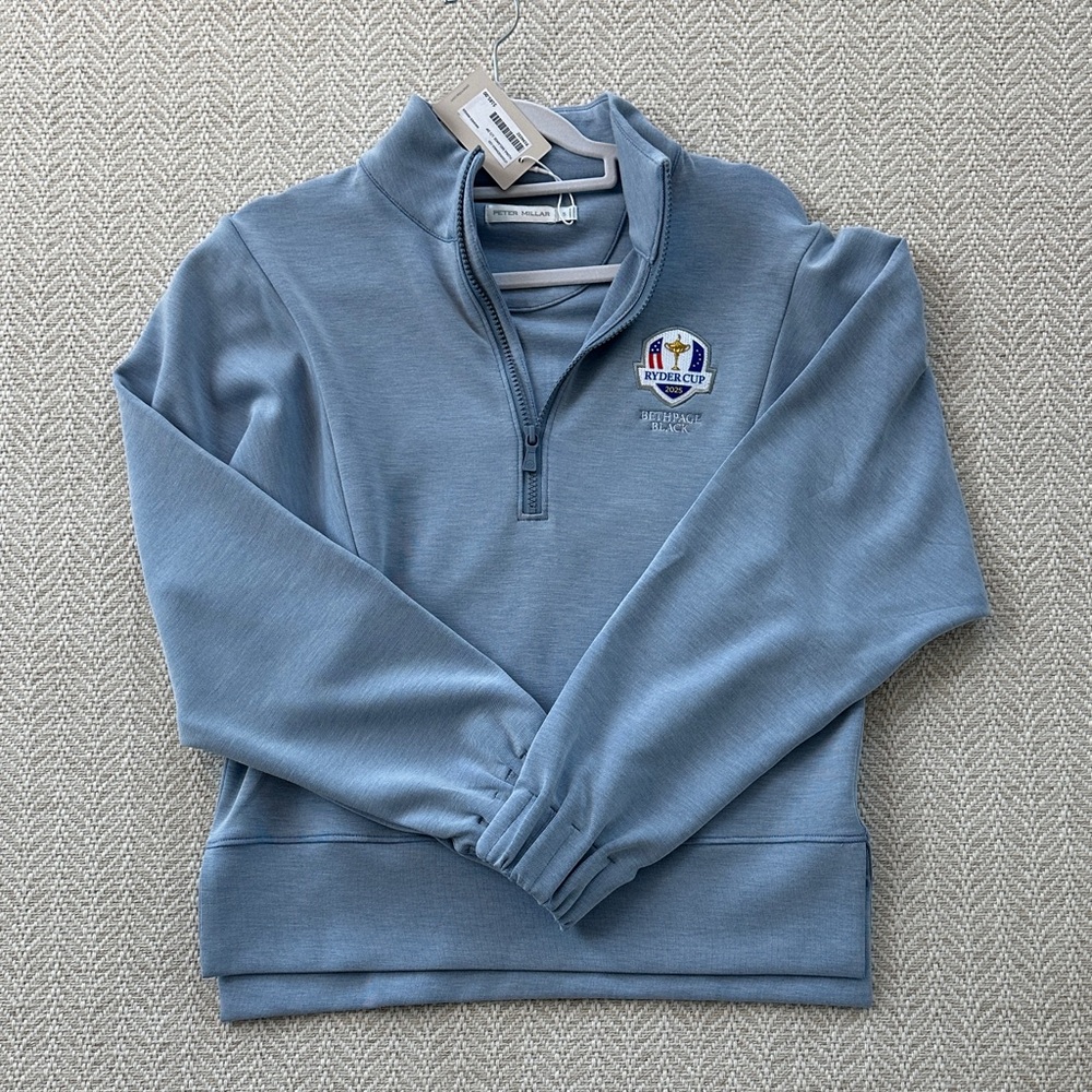 Women’s Blue Quarter-Zip Golf Sweatshirt